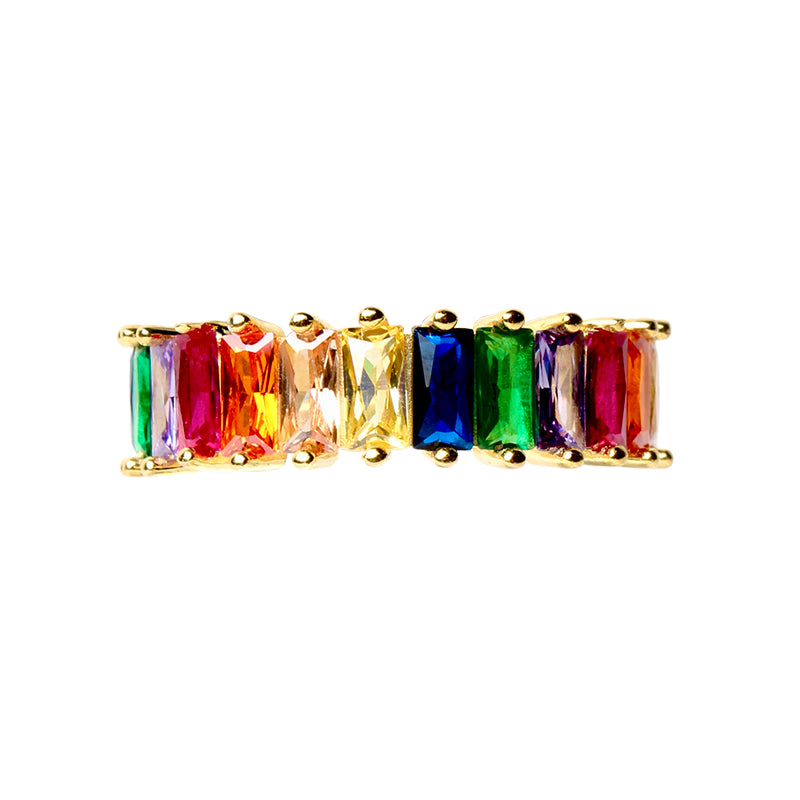Dorian Grey, Iconic Multicolor Eternity Gold Band