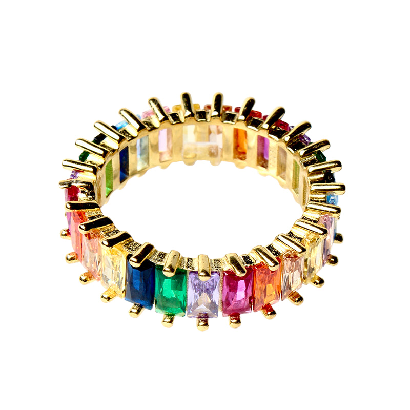 Dorian Grey, Iconic Multicolor Eternity Gold Band
