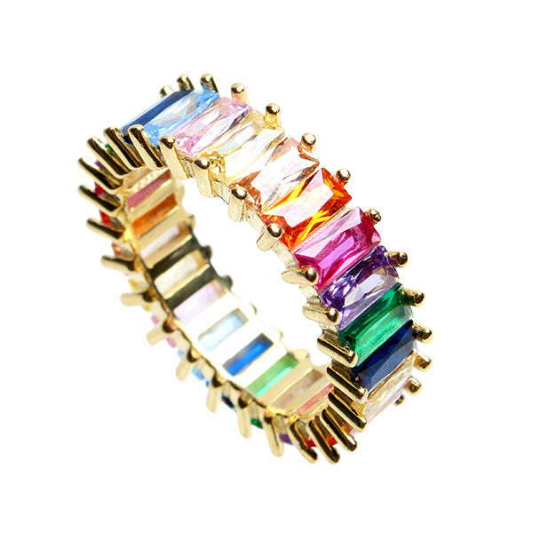 Dorian Grey, Iconic Multicolor Eternity Gold Band