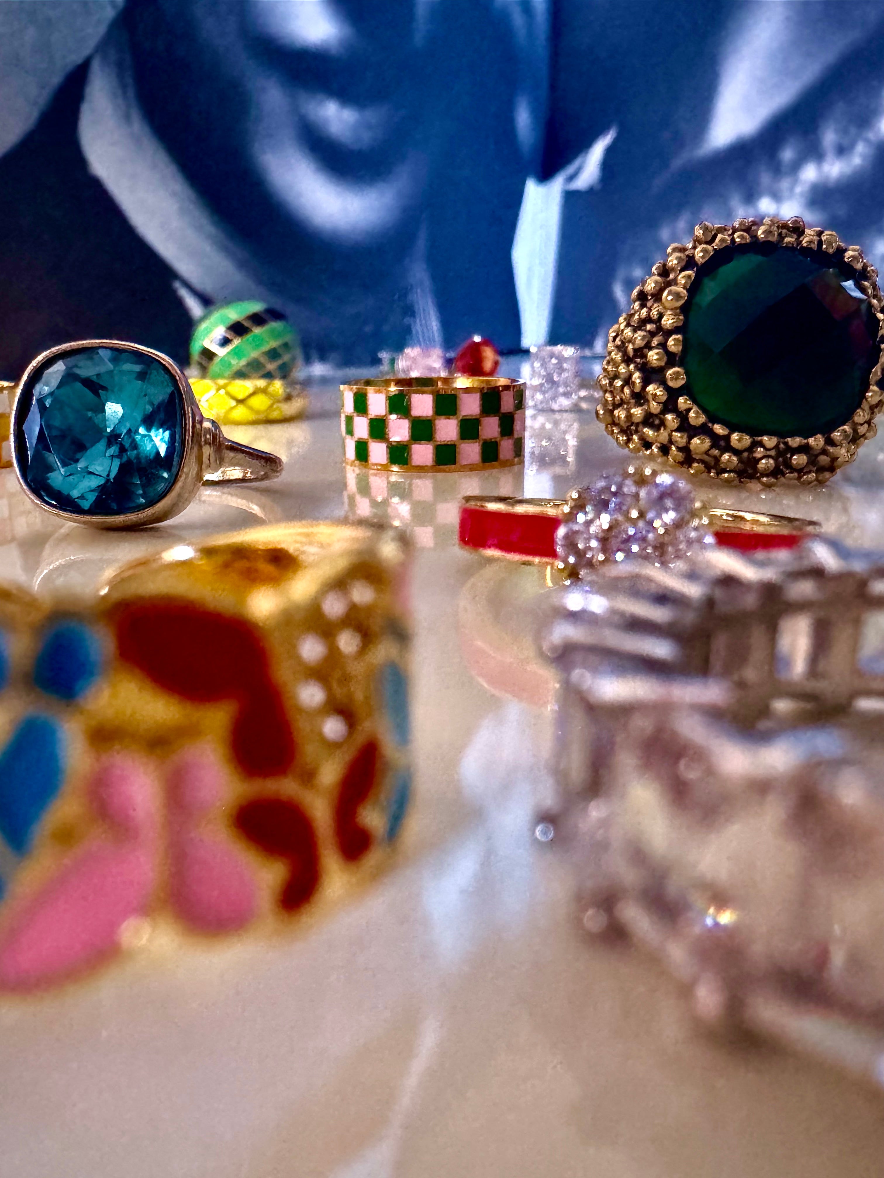 The Grand Prix Enamel Gold Band