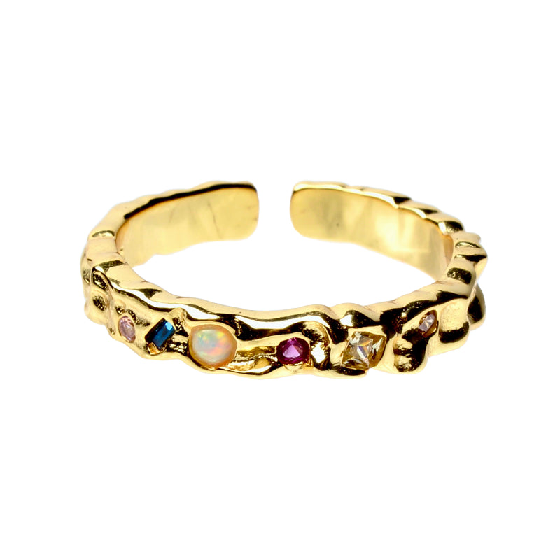 Medici Garden Mini Gold Adjustable Band, Artisan Craftsmanship, Artful Design, Effortless Elegance Ring