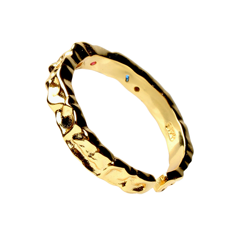Medici Garden Mini Gold Adjustable Band, Artisan Craftsmanship, Artful Design, Effortless Elegance Ring