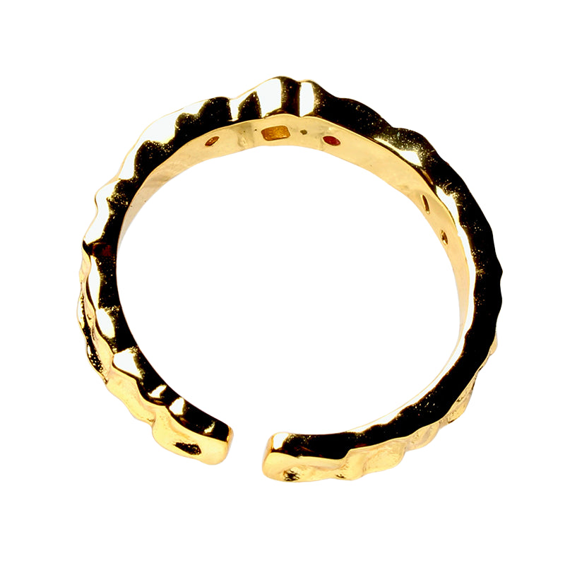 Medici Garden Mini Gold Adjustable Band, Artisan Craftsmanship, Artful Design, Effortless Elegance Ring