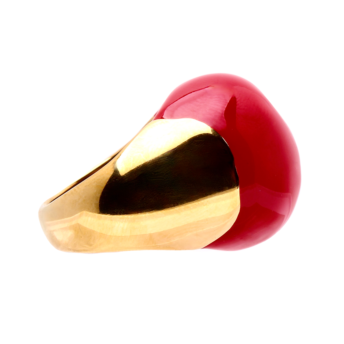 L’HORIZON, Rouge Soleil Dome Cocktail Ring