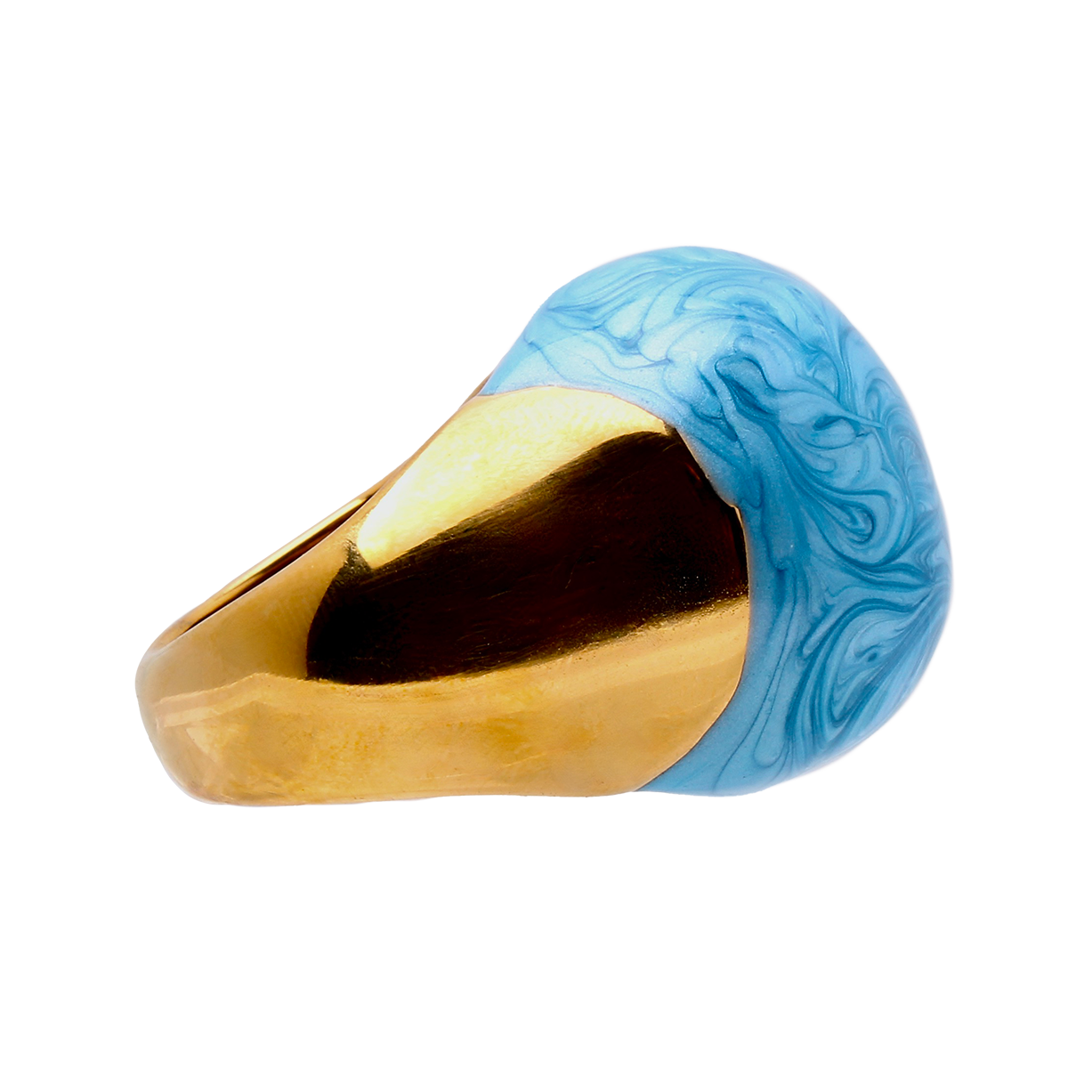 L’HORIZON, Bleu Marbré Cocktail Ring