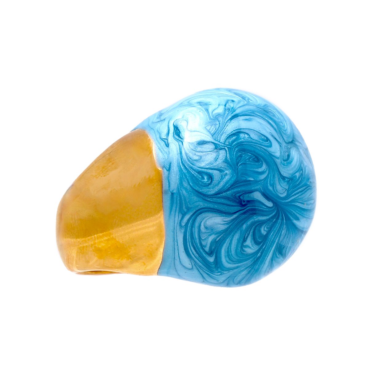 L’HORIZON, Bleu Marbré Cocktail Ring
