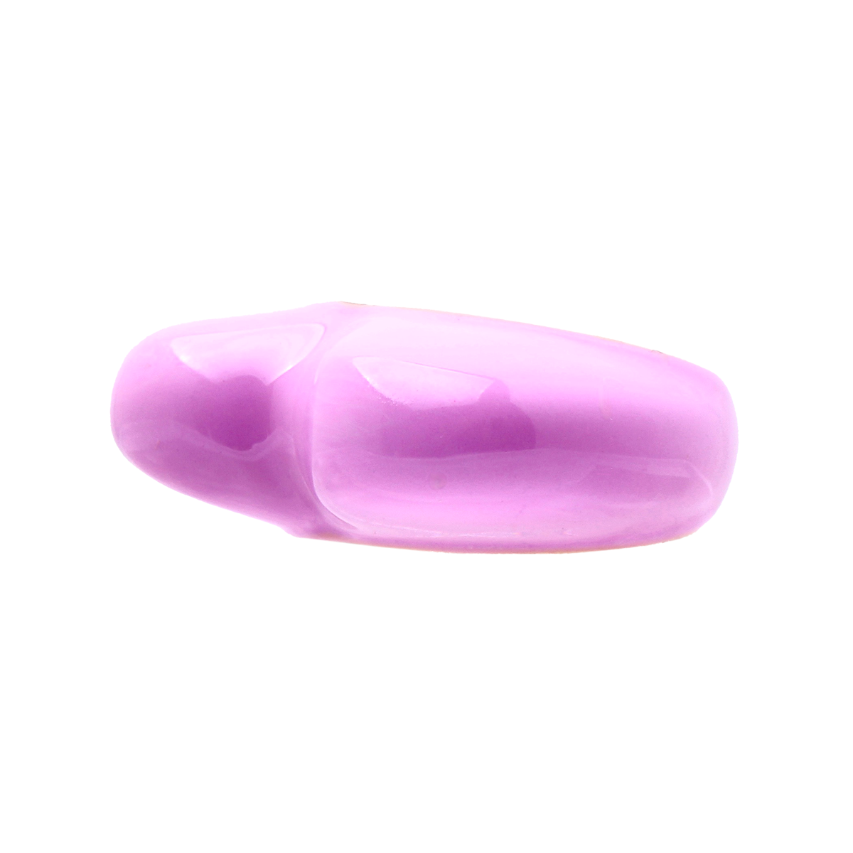 LES CACTUS, Glossy Lilac Enamel Sculptural Heart Cocktail Ring