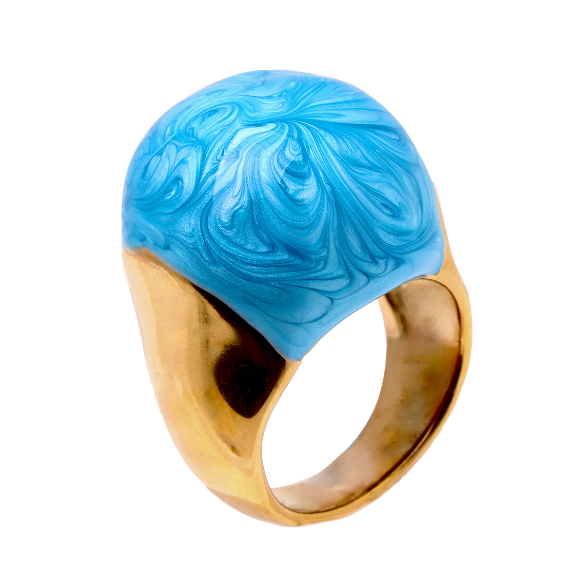 L’HORIZON, Bleu Marbré Cocktail Ring