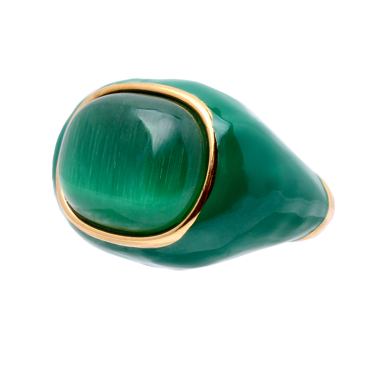 Ingleside Inn – Deep Green Enamel Cabochon
