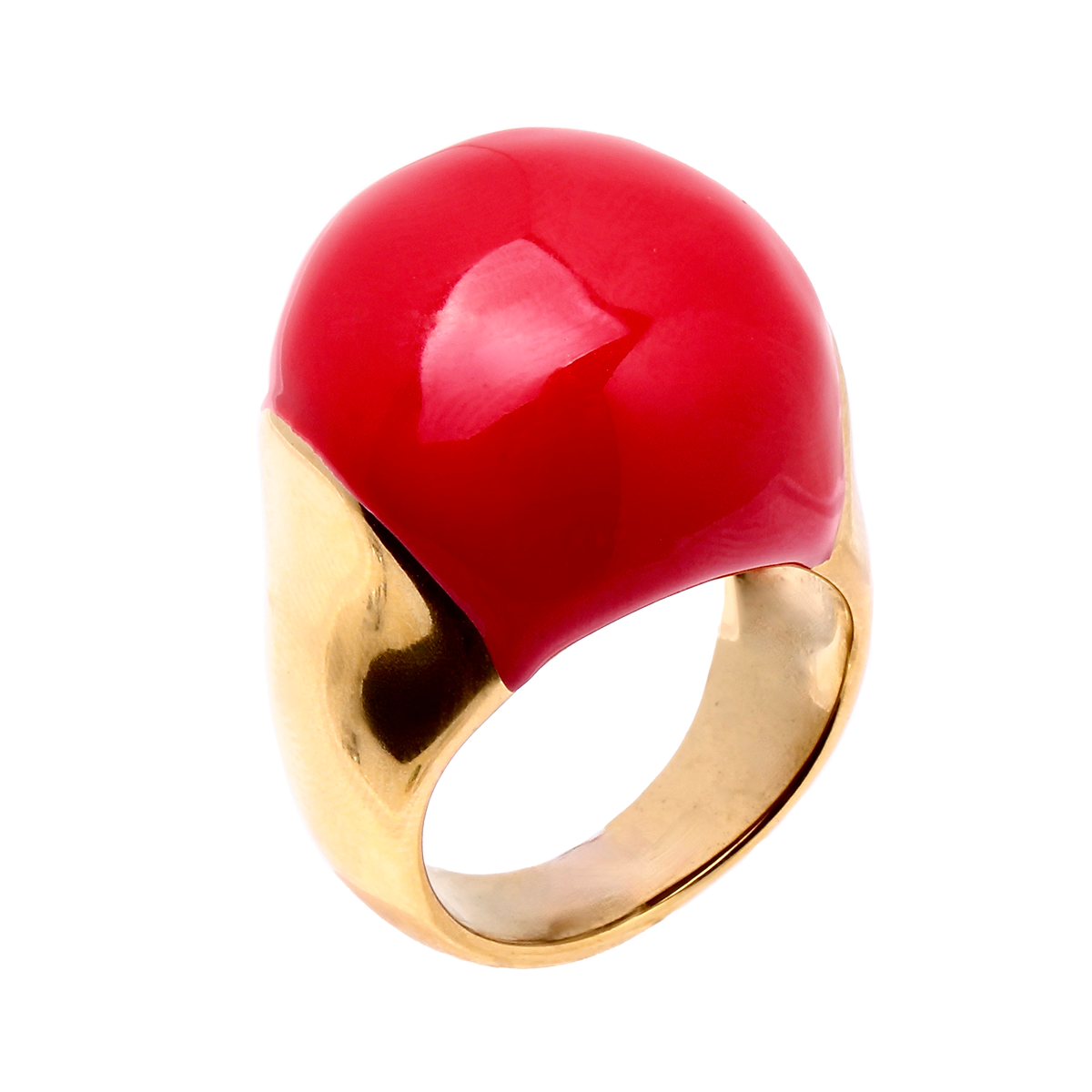 L’HORIZON, Rouge Soleil Dome Cocktail Ring