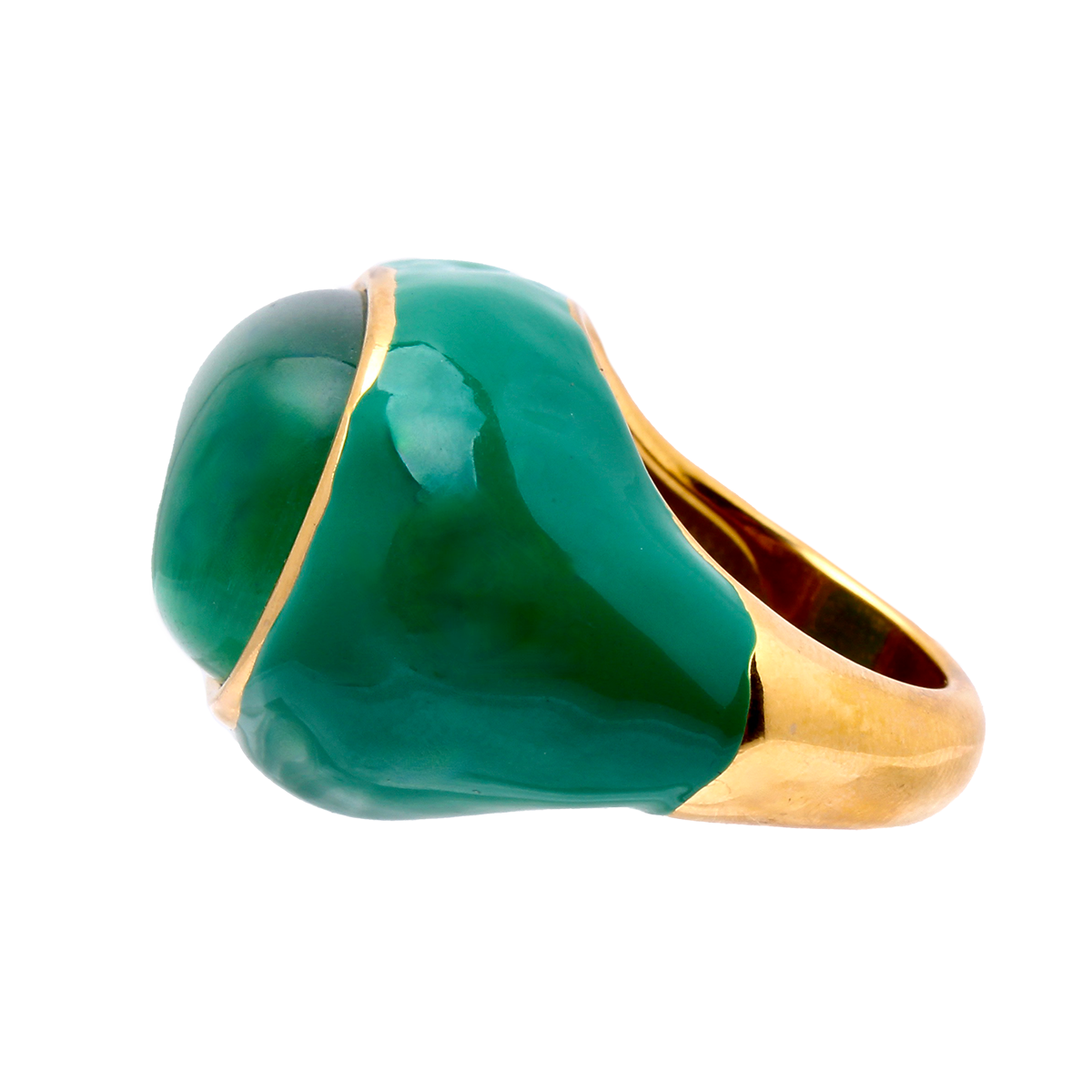 Ingleside Inn – Deep Green Enamel Cabochon