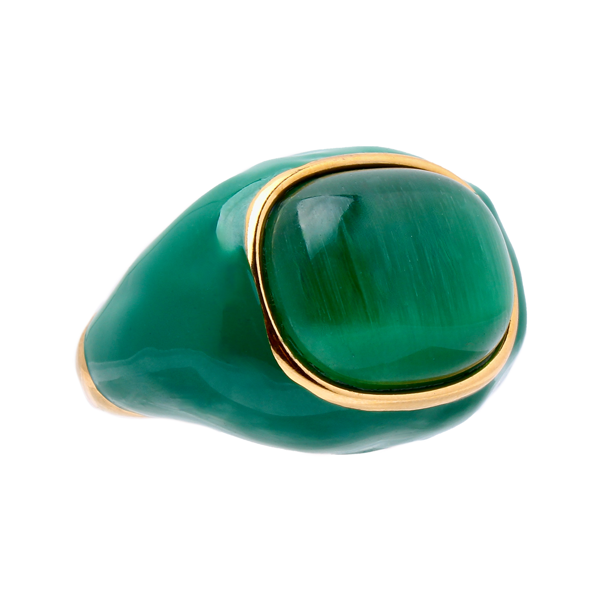 Ingleside Inn – Deep Green Enamel Cabochon