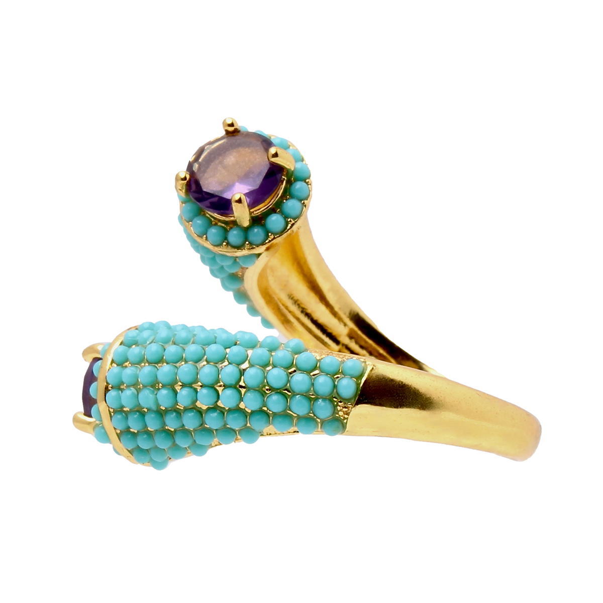 KORAKIA,Turquoise Micro-Beads Wrapping Band