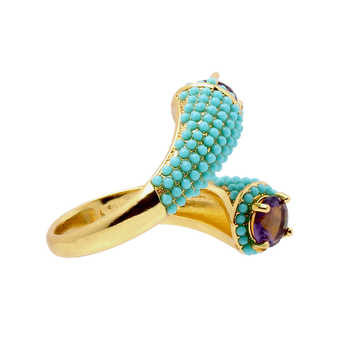 KORAKIA,Turquoise Micro-Beads Wrapping Band
