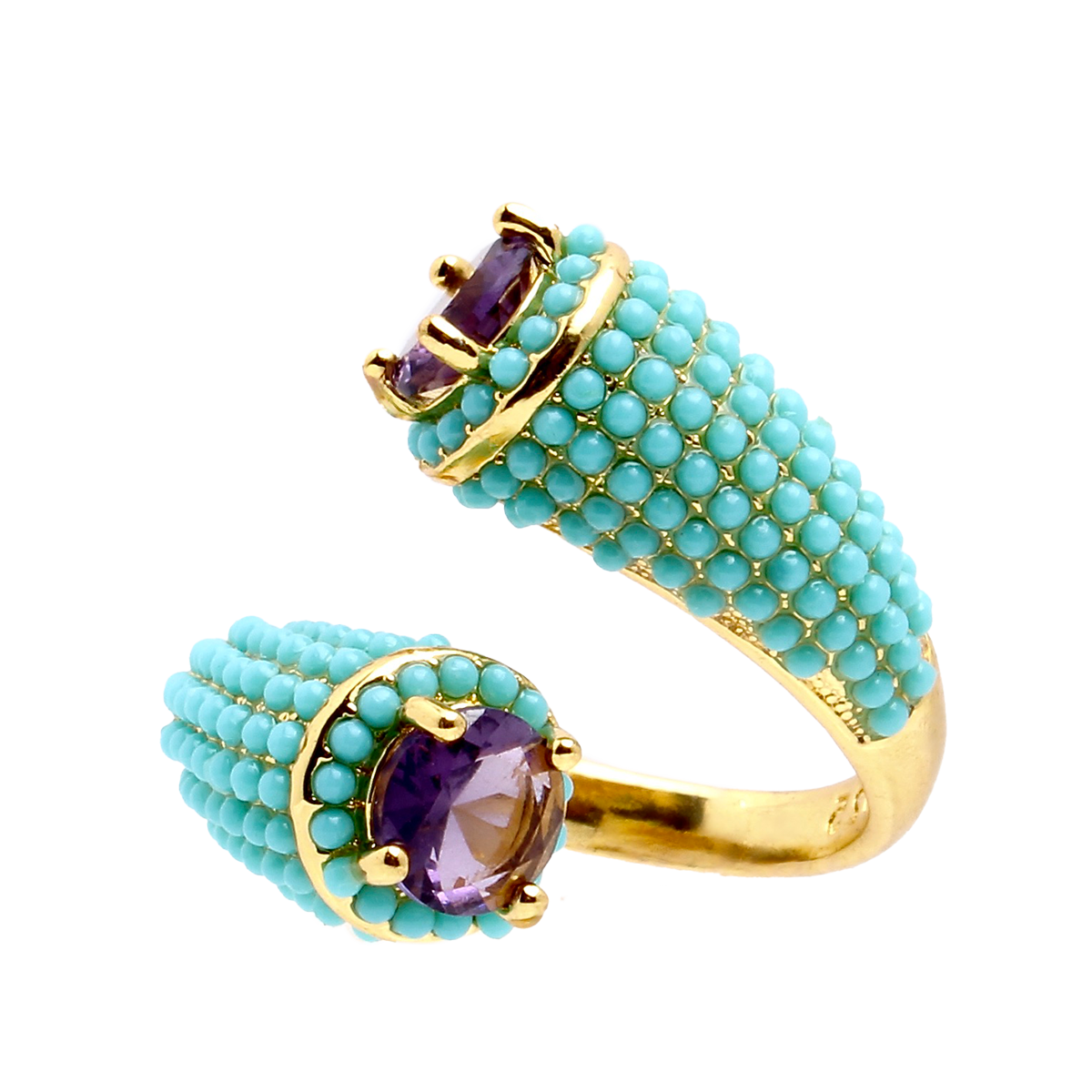 KORAKIA,Turquoise Micro-Beads Wrapping Band