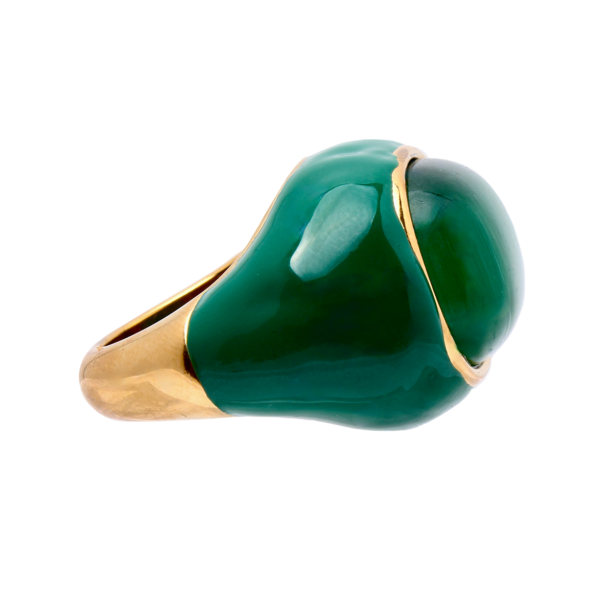Ingleside Inn – Deep Green Enamel Cabochon