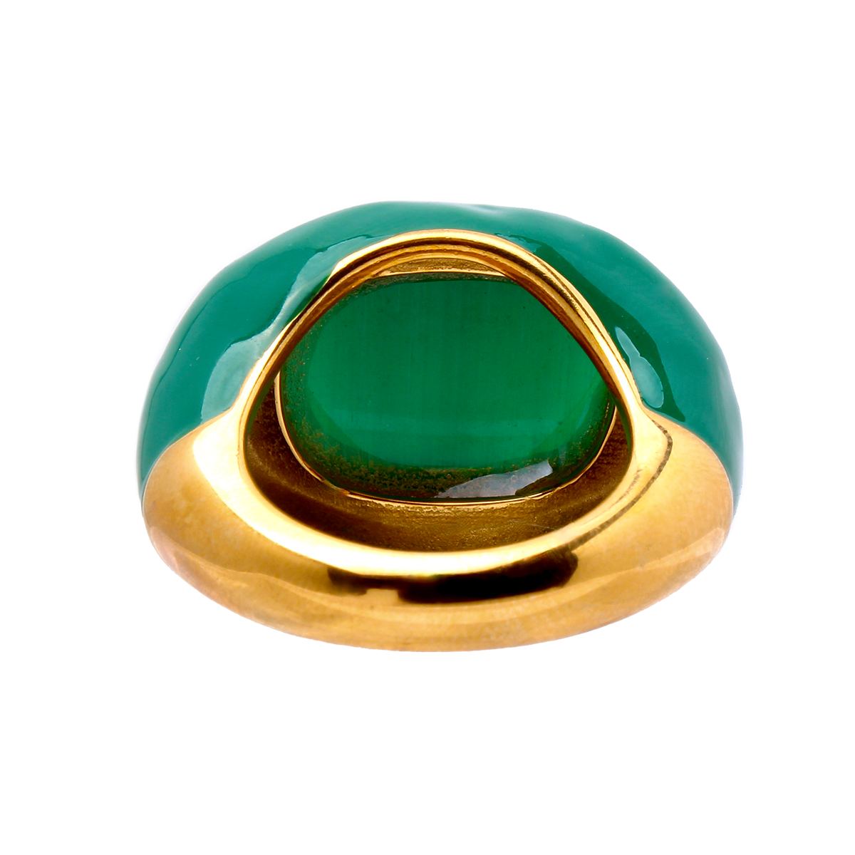 Ingleside Inn – Deep Green Enamel Cabochon