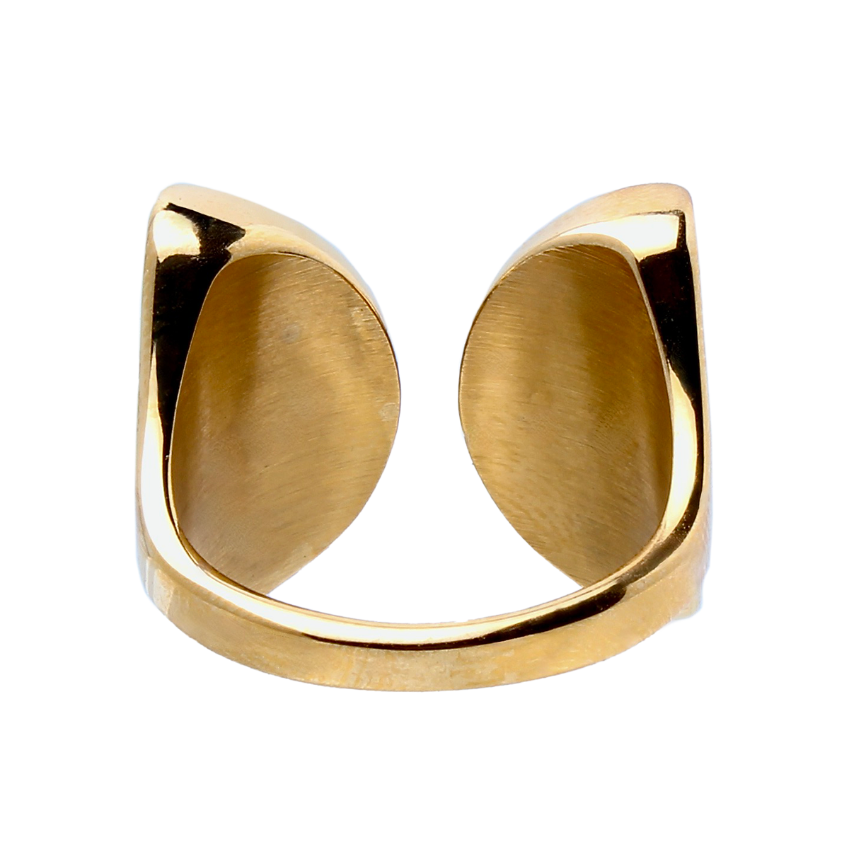 PALM CANYON, Twin Malachite Stones Set Golden Band