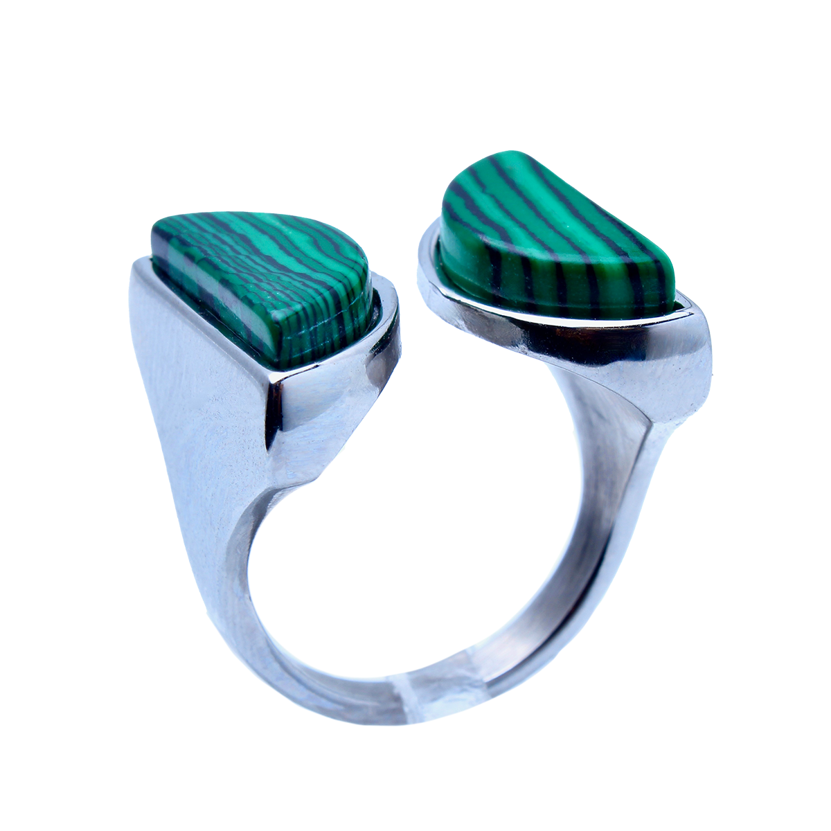 PALM CANYON, Twin Malachite Stones Set Band