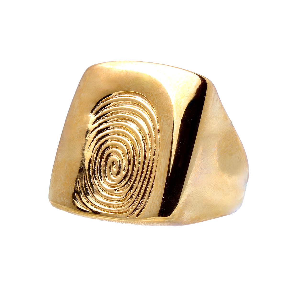 ARRIVE, Bold Square Gold Signet Ring