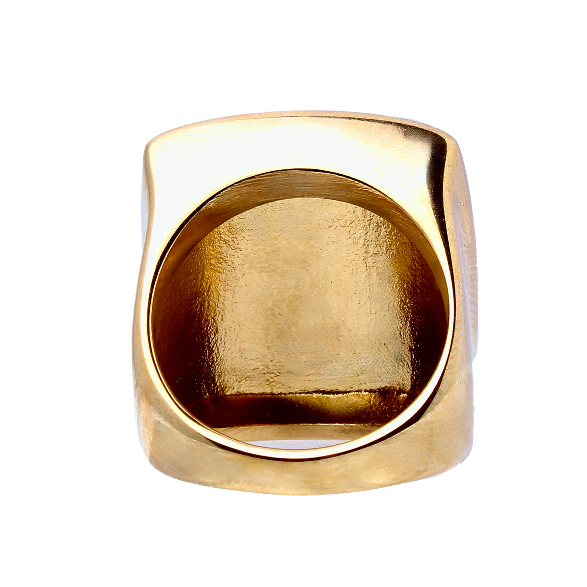 ARRIVE, Bold Square Gold Signet Ring