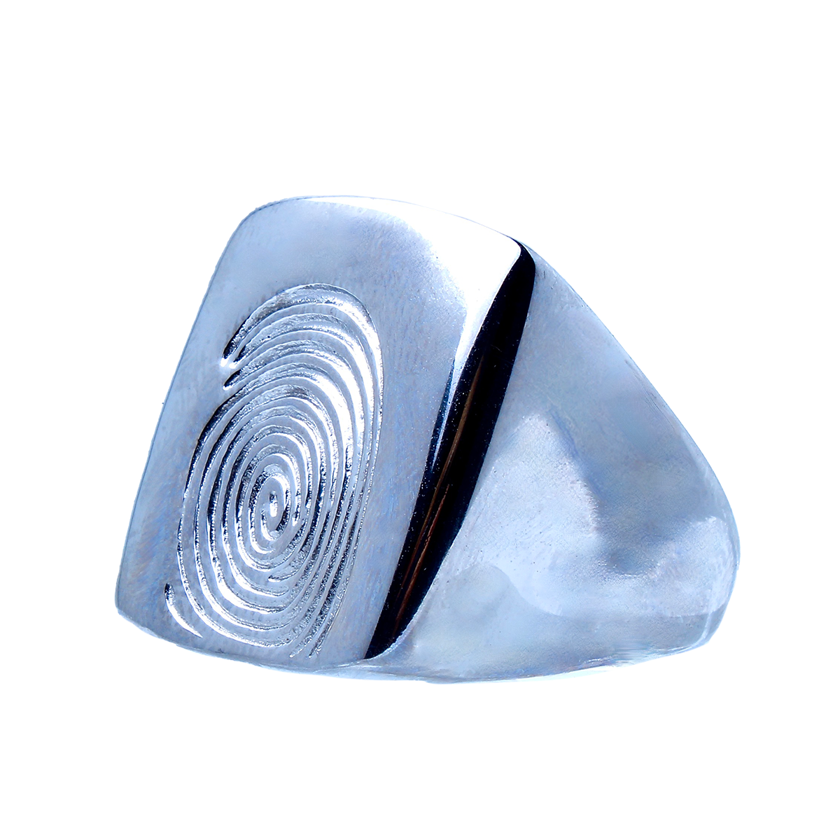 ARRIVE, Bold Square Silver Signet Ring