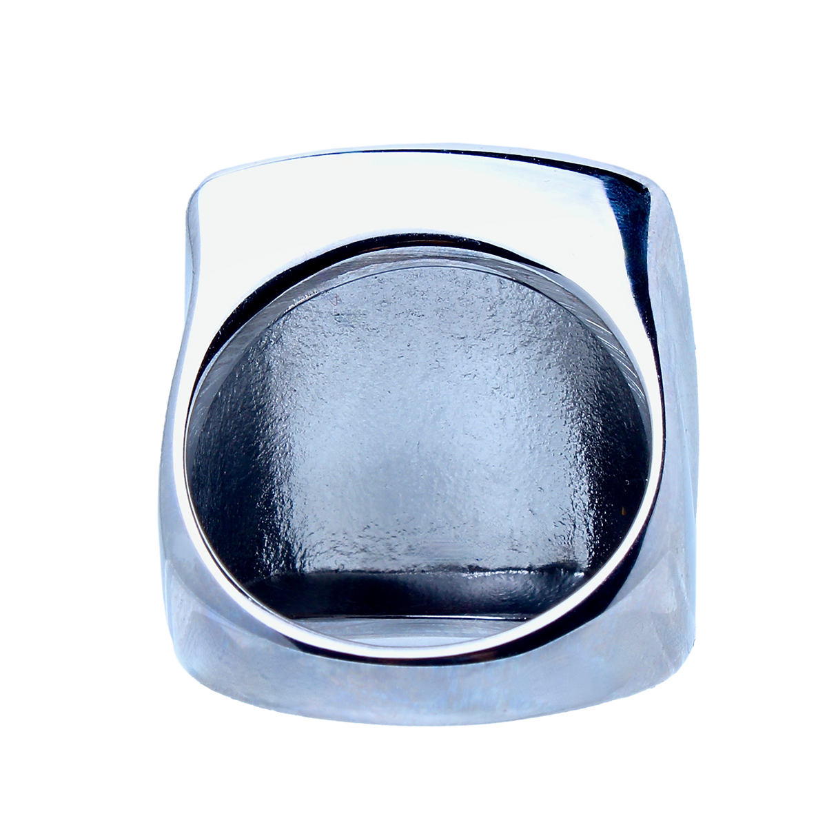 ARRIVE, Bold Square Silver Signet Ring