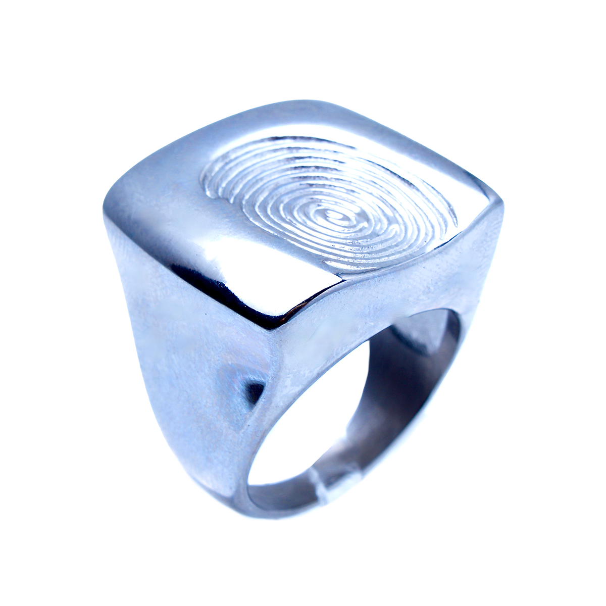 ARRIVE, Bold Square Silver Signet Ring