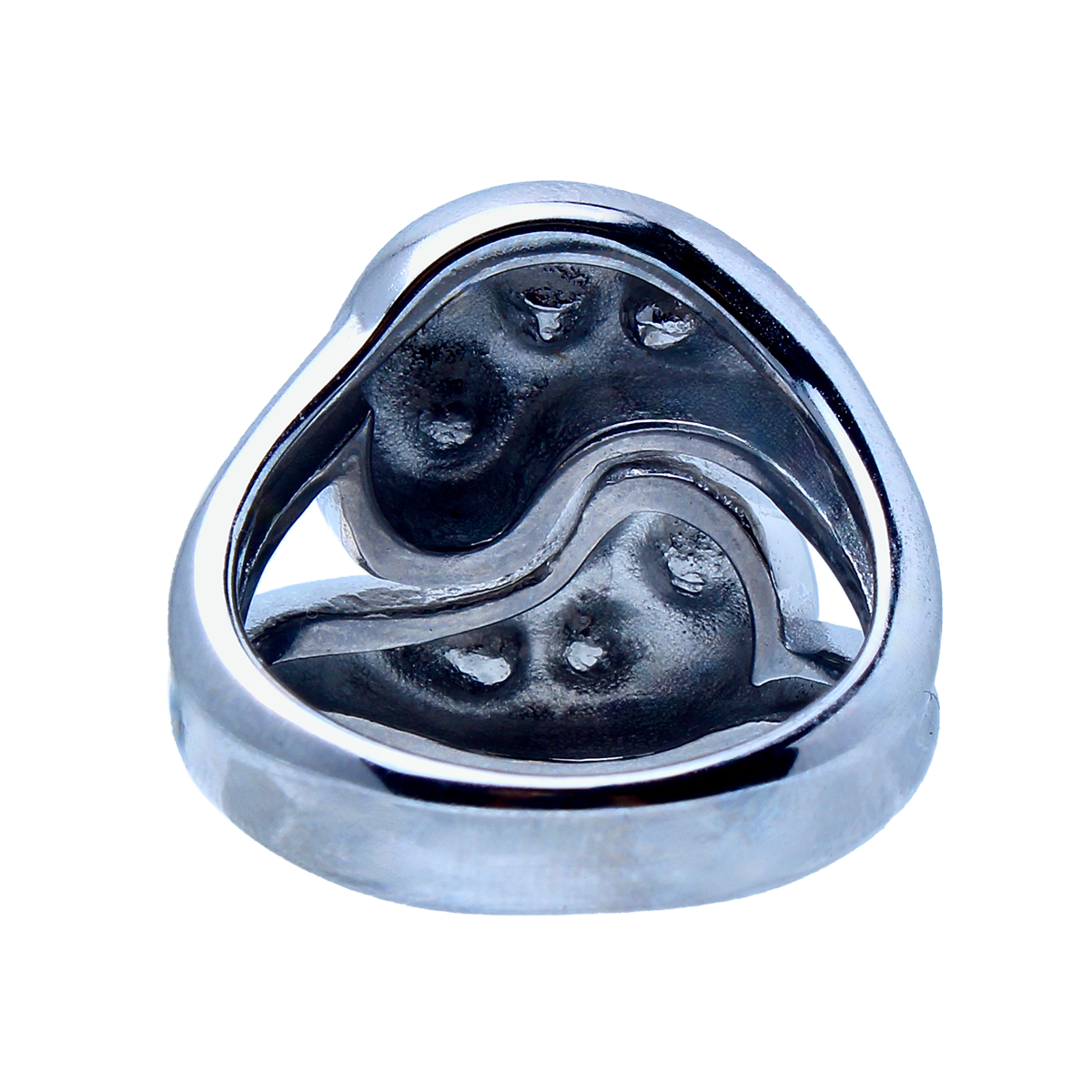 The Saguaro, Double-Headed Heart Silver Ring Set