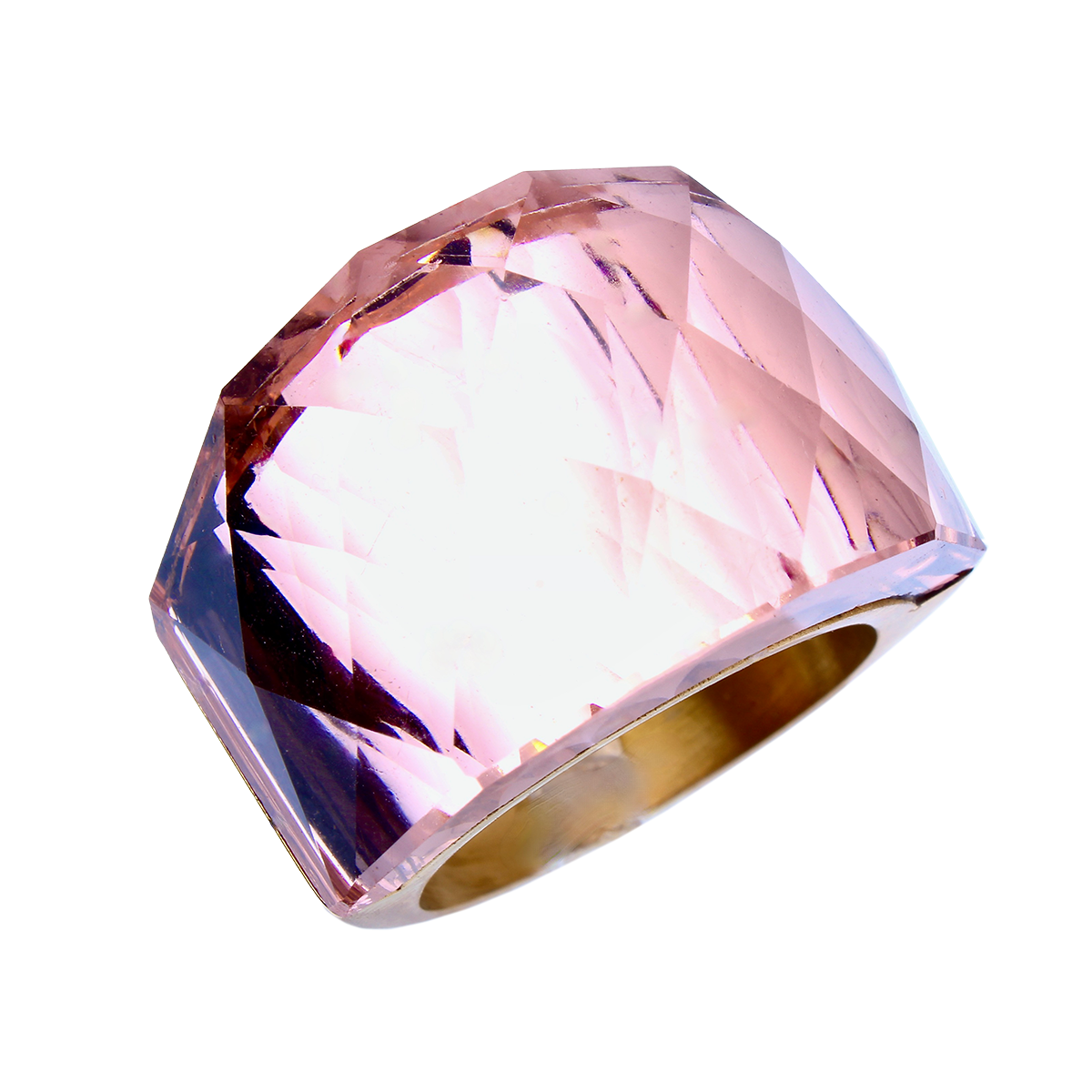 La Mirage, Oversized Le Rose Crystal Sculptural Cocktail Ring