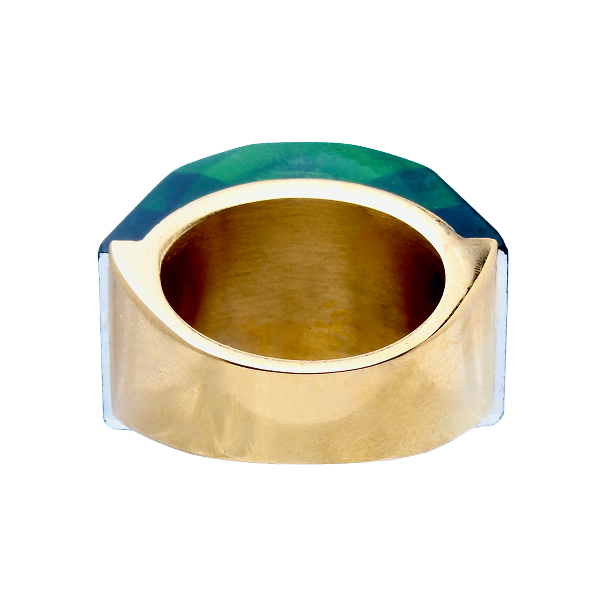 La Mirage, Oversized Emerald-Green Crystal Sculptural Cocktail Ring
