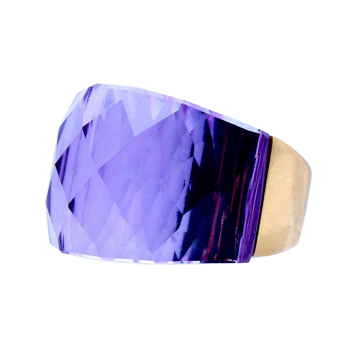 La Mirage, Oversized Violet Amethyst Sculptural Cocktail Ring