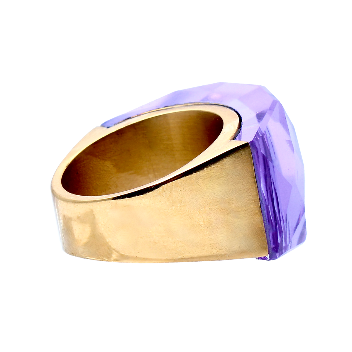 La Mirage, Oversized Violet Amethyst Sculptural Cocktail Ring