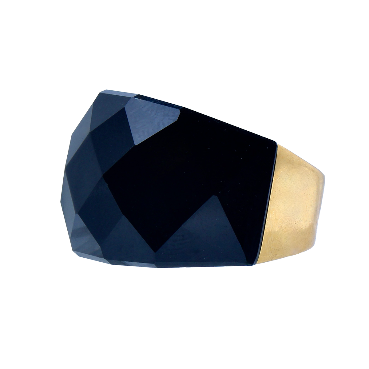 La Mirage, Oversized Onyx Black Sculptural Cocktail Ring