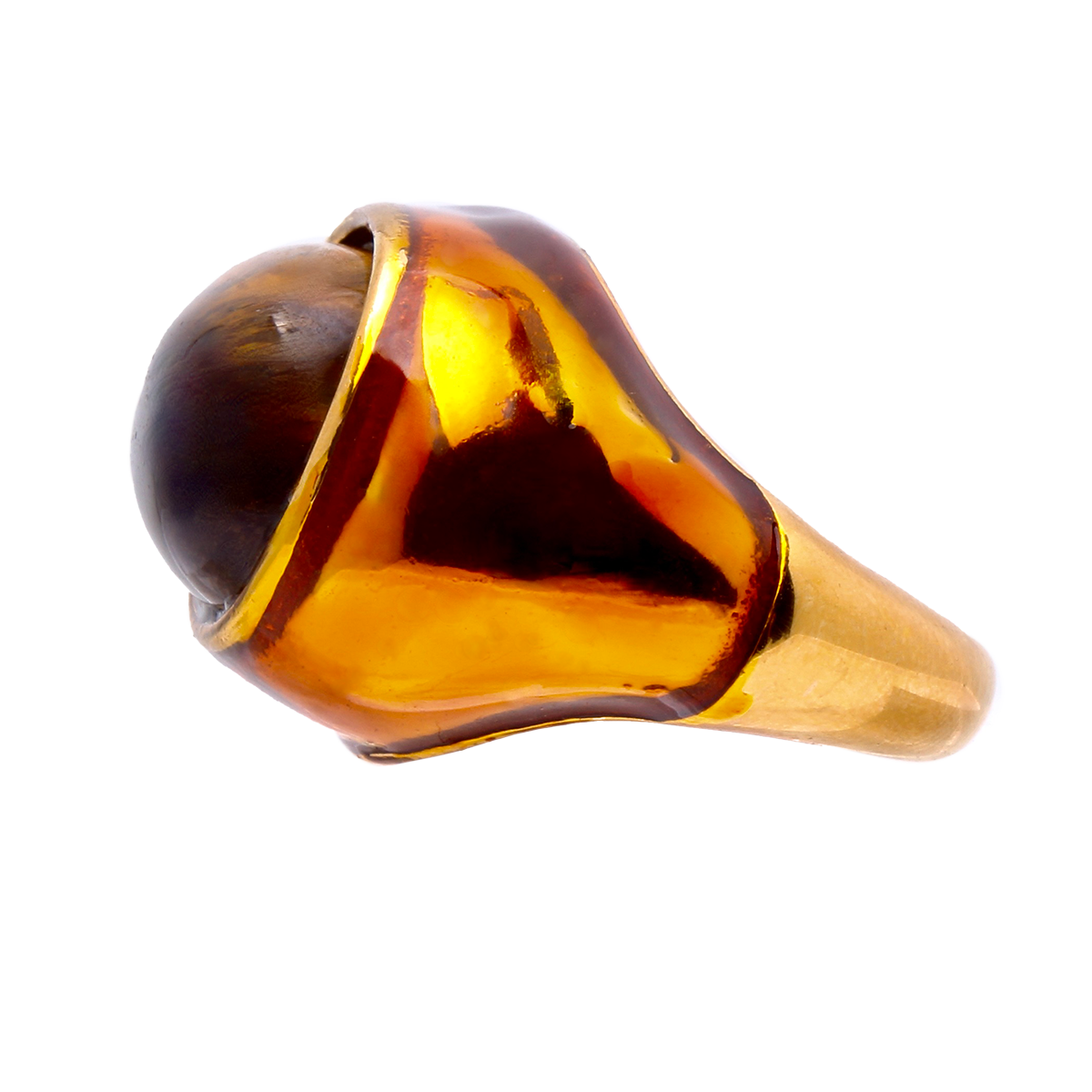 Ingleside Inn –Amber Tortoise Enamel Cabochon