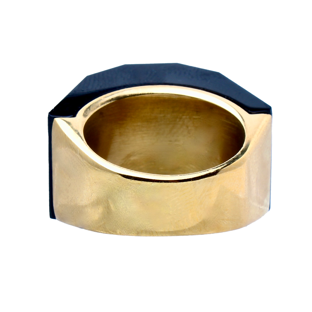 La Mirage, Oversized Onyx Black Sculptural Cocktail Ring