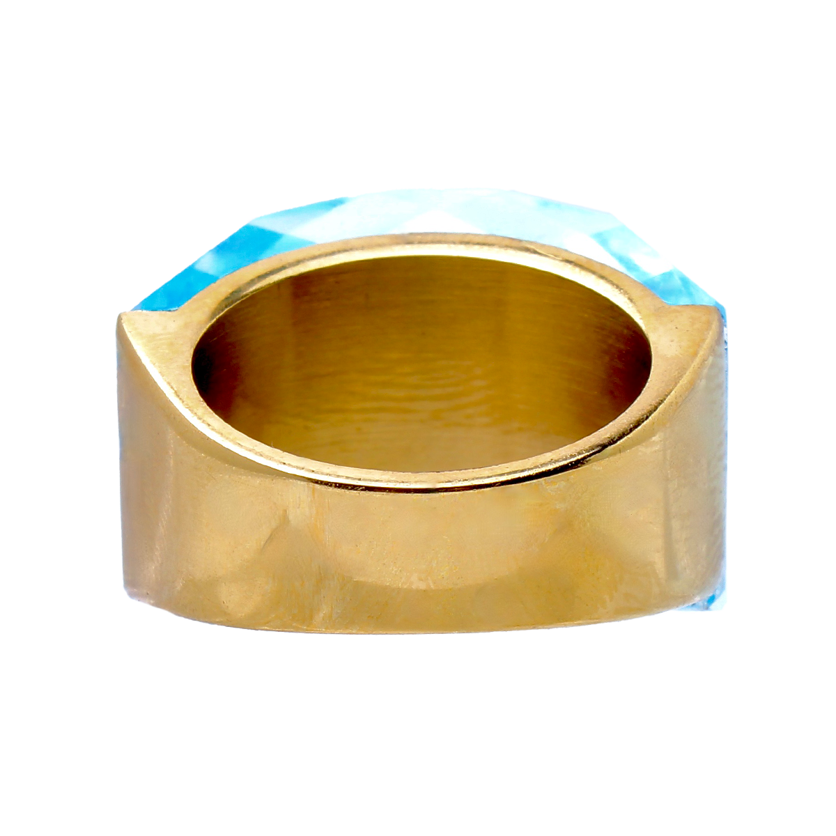 La Mirage, Oversized Cobalt Blue Crystal Sculptural Cocktail Ring