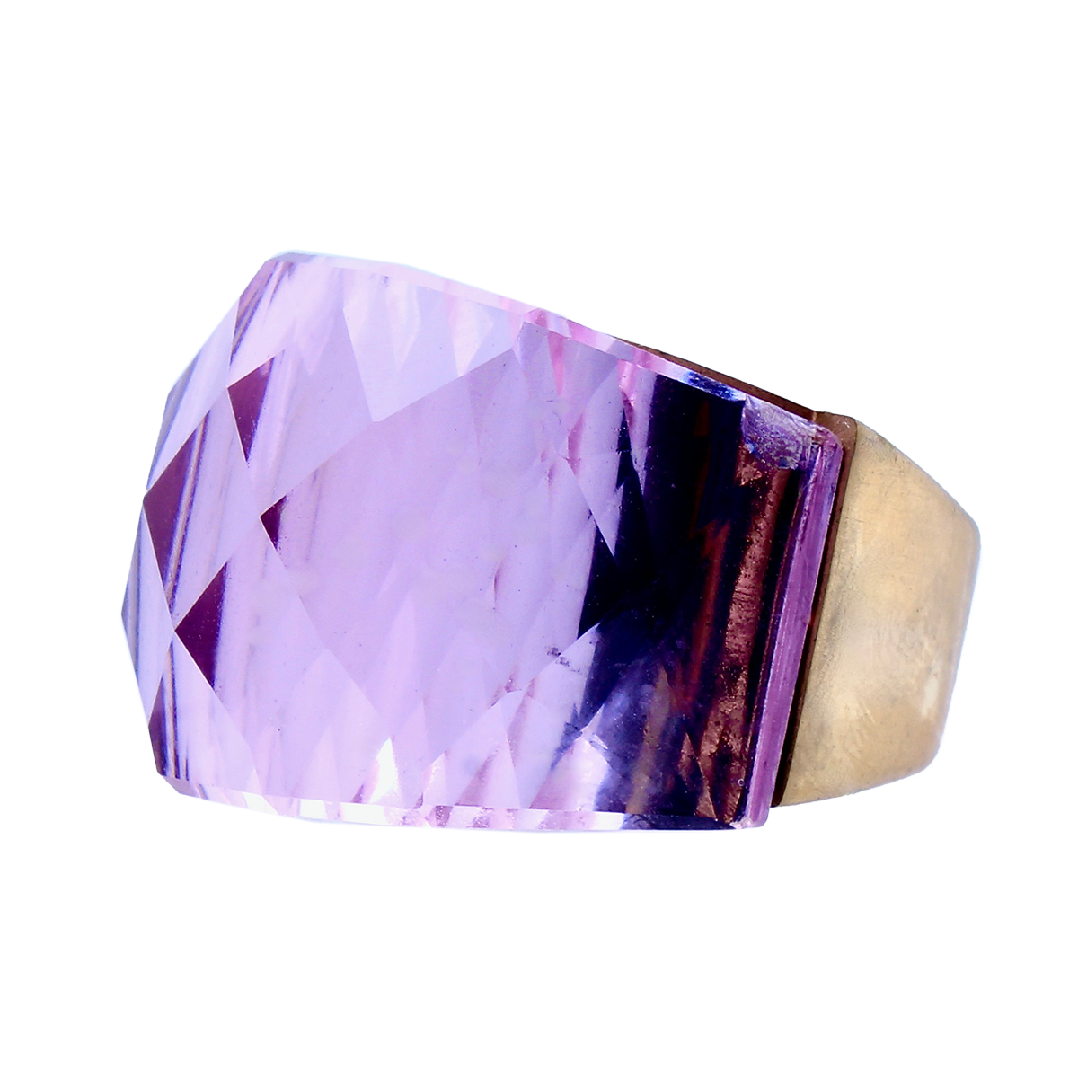 La Mirage, Oversized Lavender Crystal Sculptural Cocktail Ring