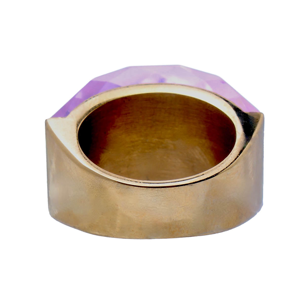La Mirage, Oversized Lavender Crystal Sculptural Cocktail Ring
