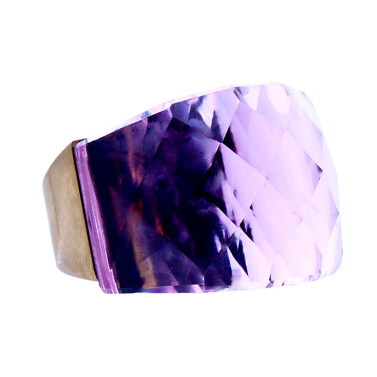 La Mirage, Oversized Lavender Crystal Sculptural Cocktail Ring