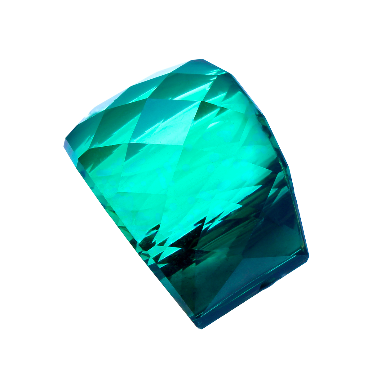 La Mirage, Oversized Forest-Green Crystal Sculptural Cocktail Ring