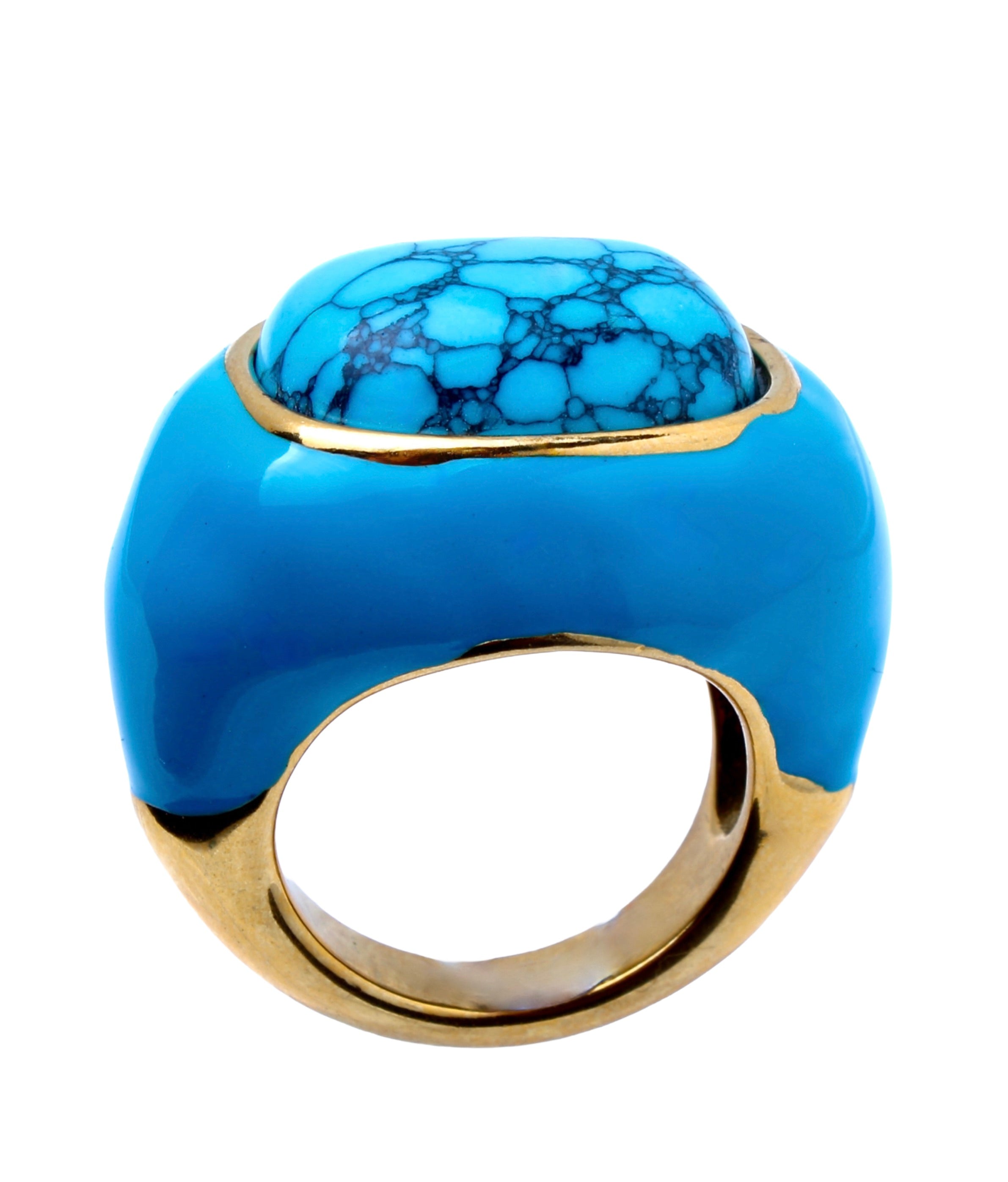 Ingleside Inn –Turquoise Enamel Cabochon