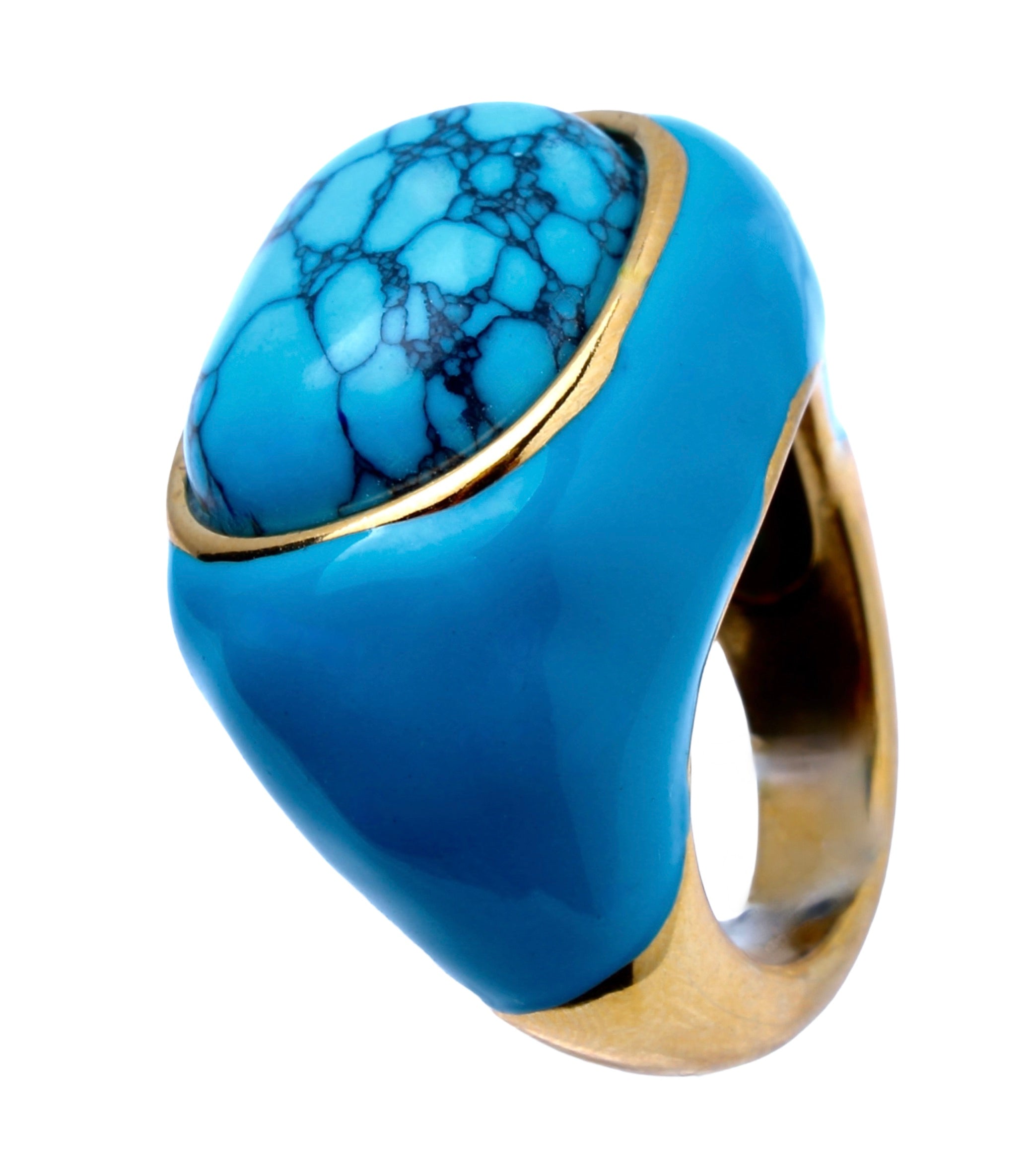 Ingleside Inn –Turquoise Enamel Cabochon