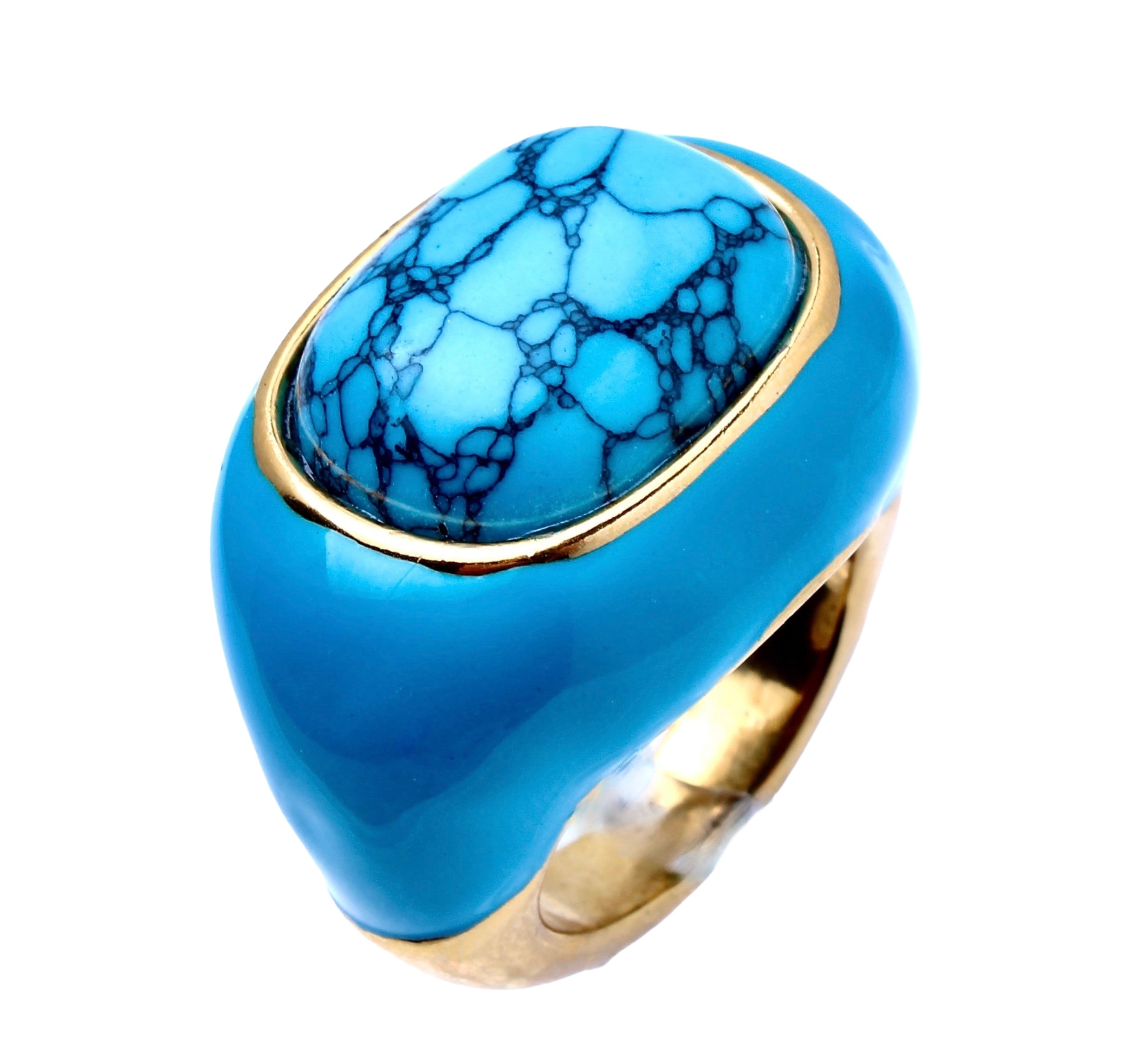 Ingleside Inn –Turquoise Enamel Cabochon