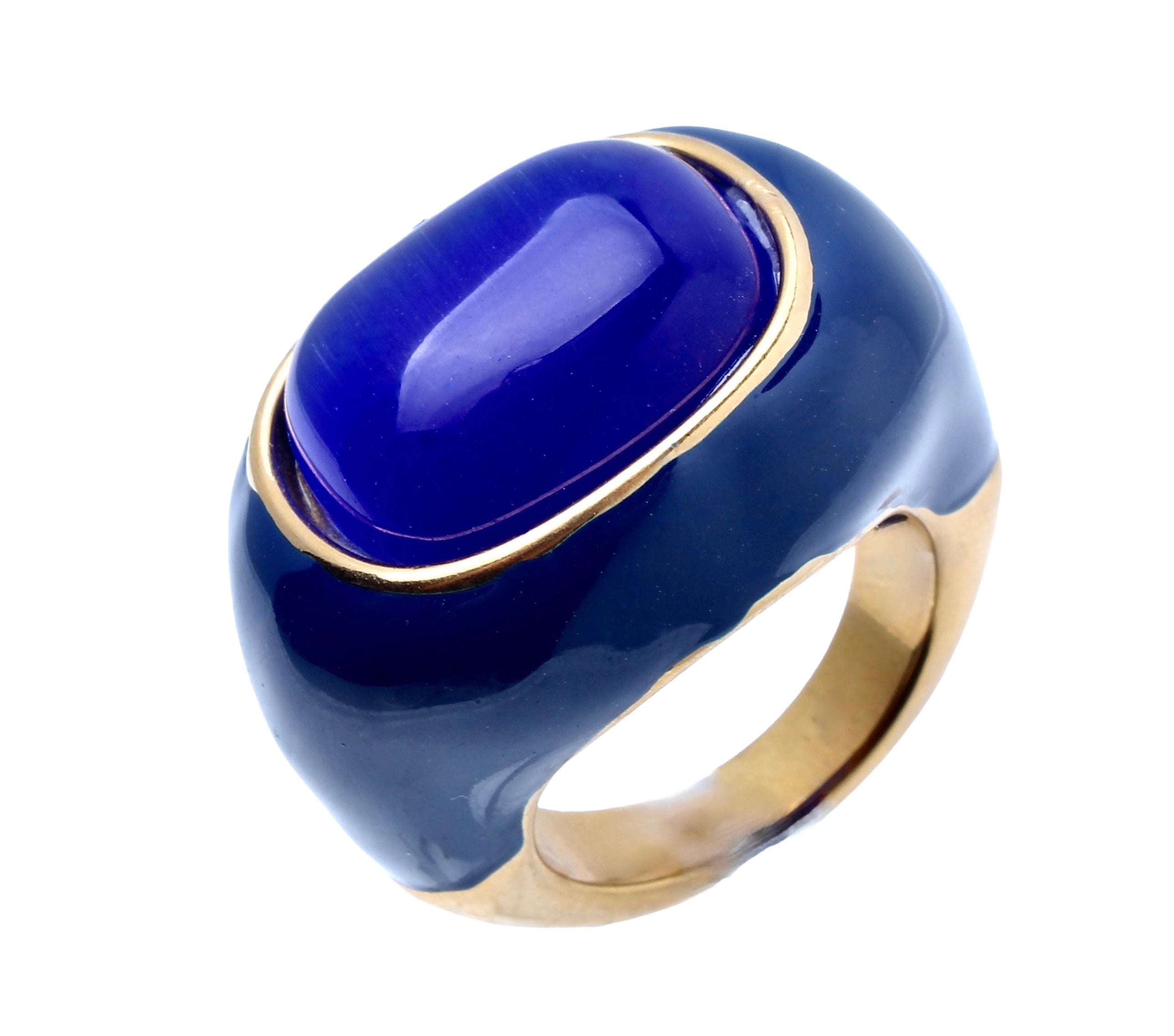 Ingleside Inn –Cobalt Blue Enamel Cabochon