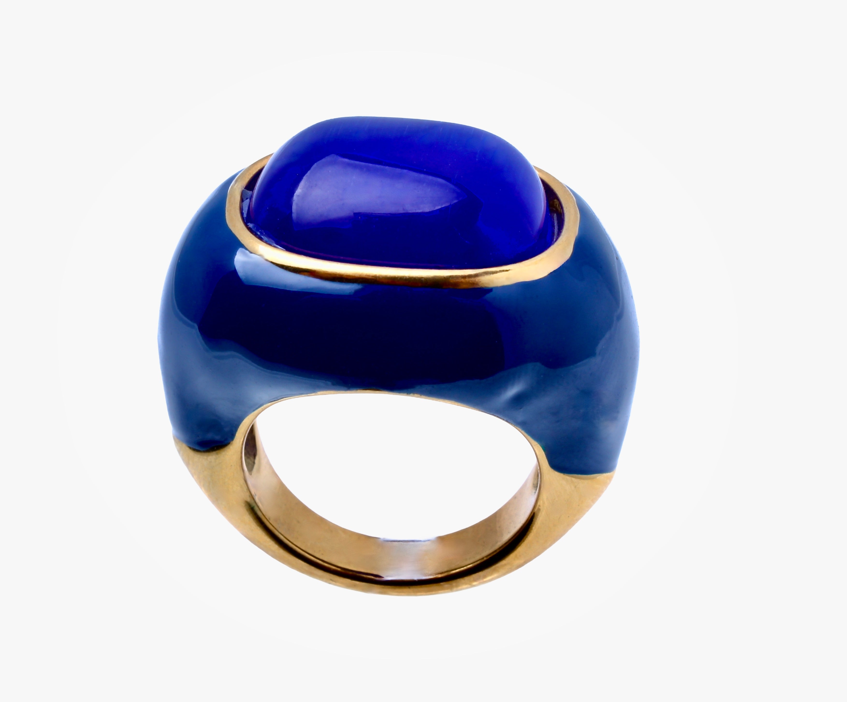 Ingleside Inn –Cobalt Blue Enamel Cabochon