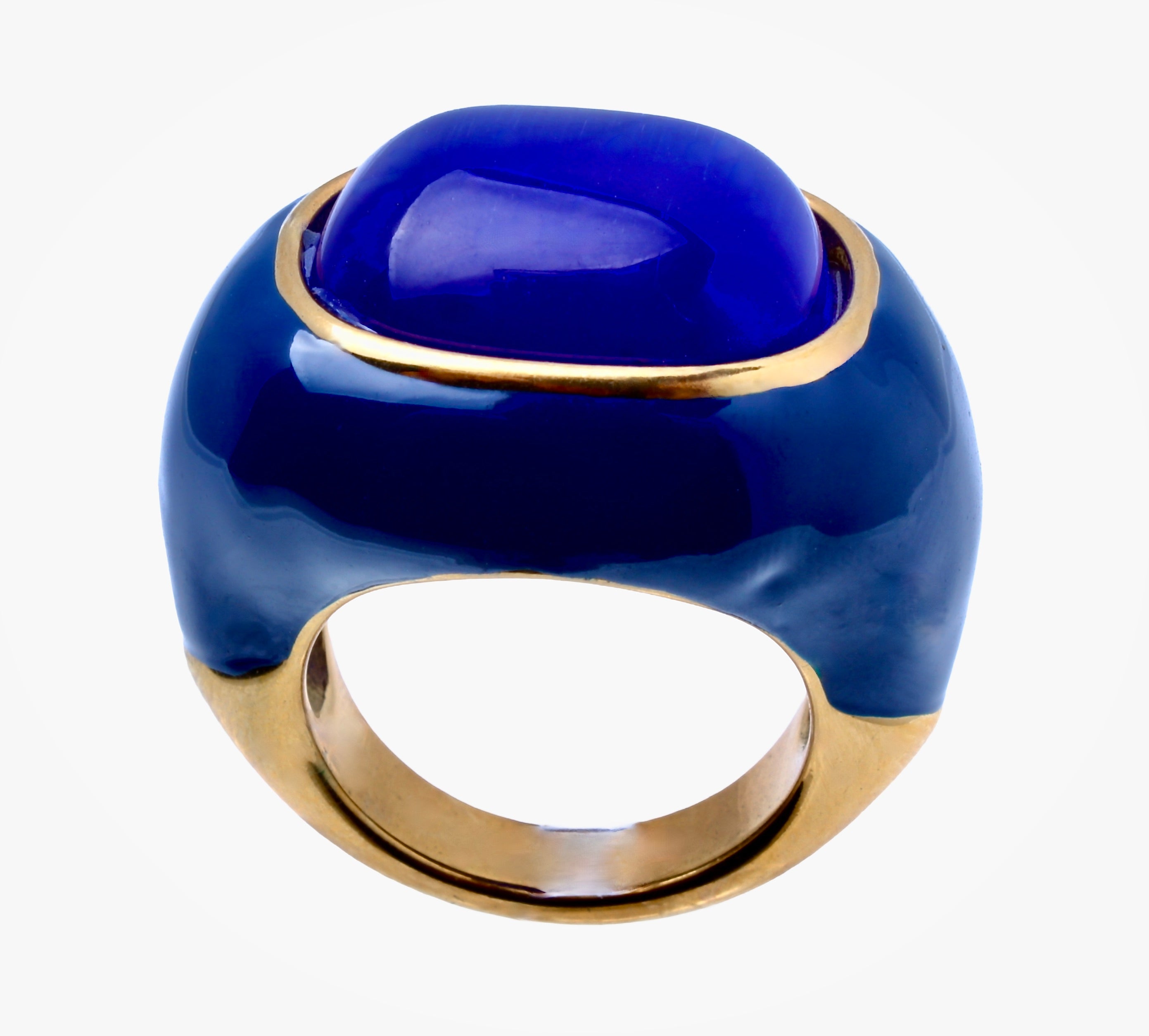 Ingleside Inn –Cobalt Blue Enamel Cabochon