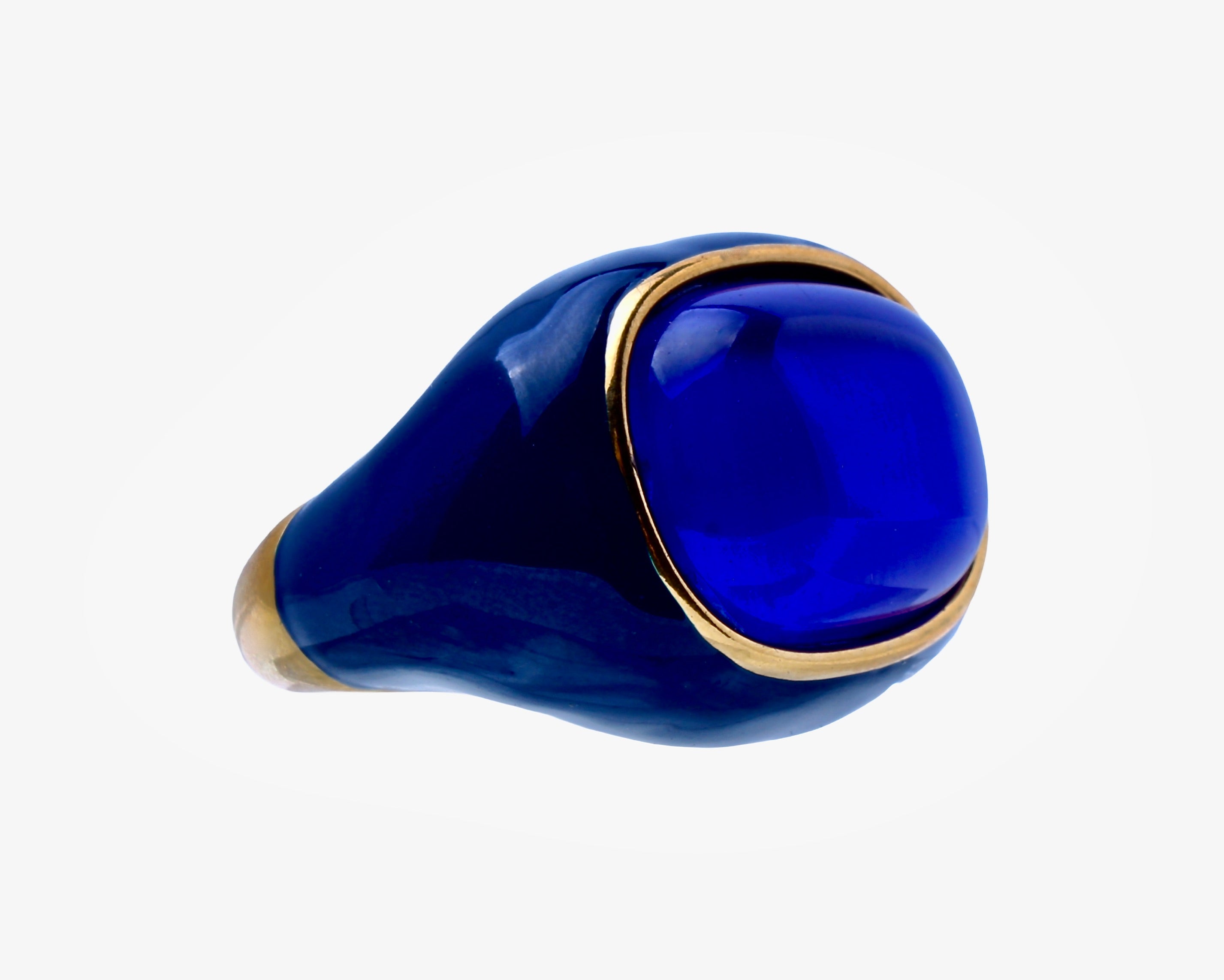 Ingleside Inn –Cobalt Blue Enamel Cabochon