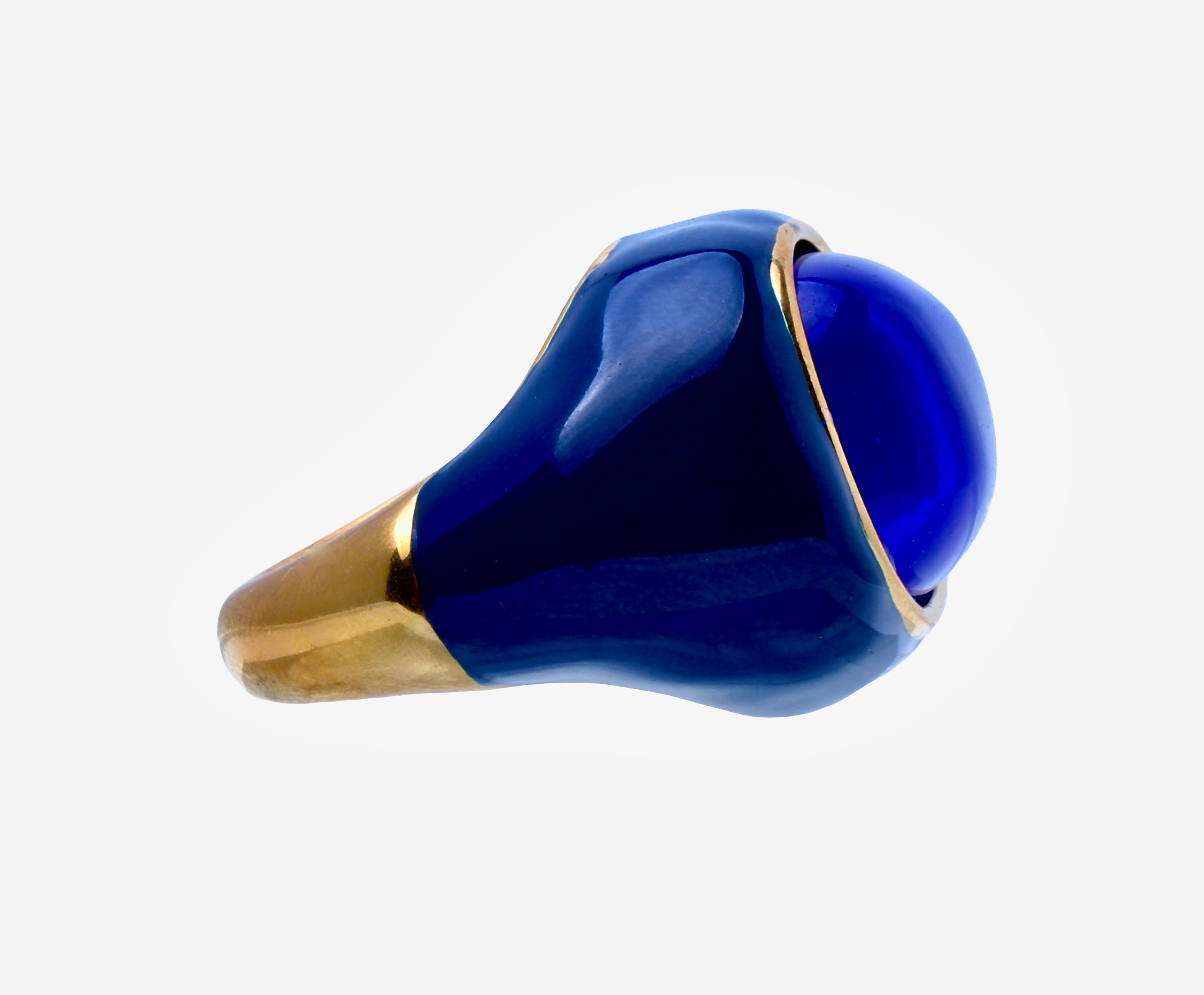 Ingleside Inn –Cobalt Blue Enamel Cabochon