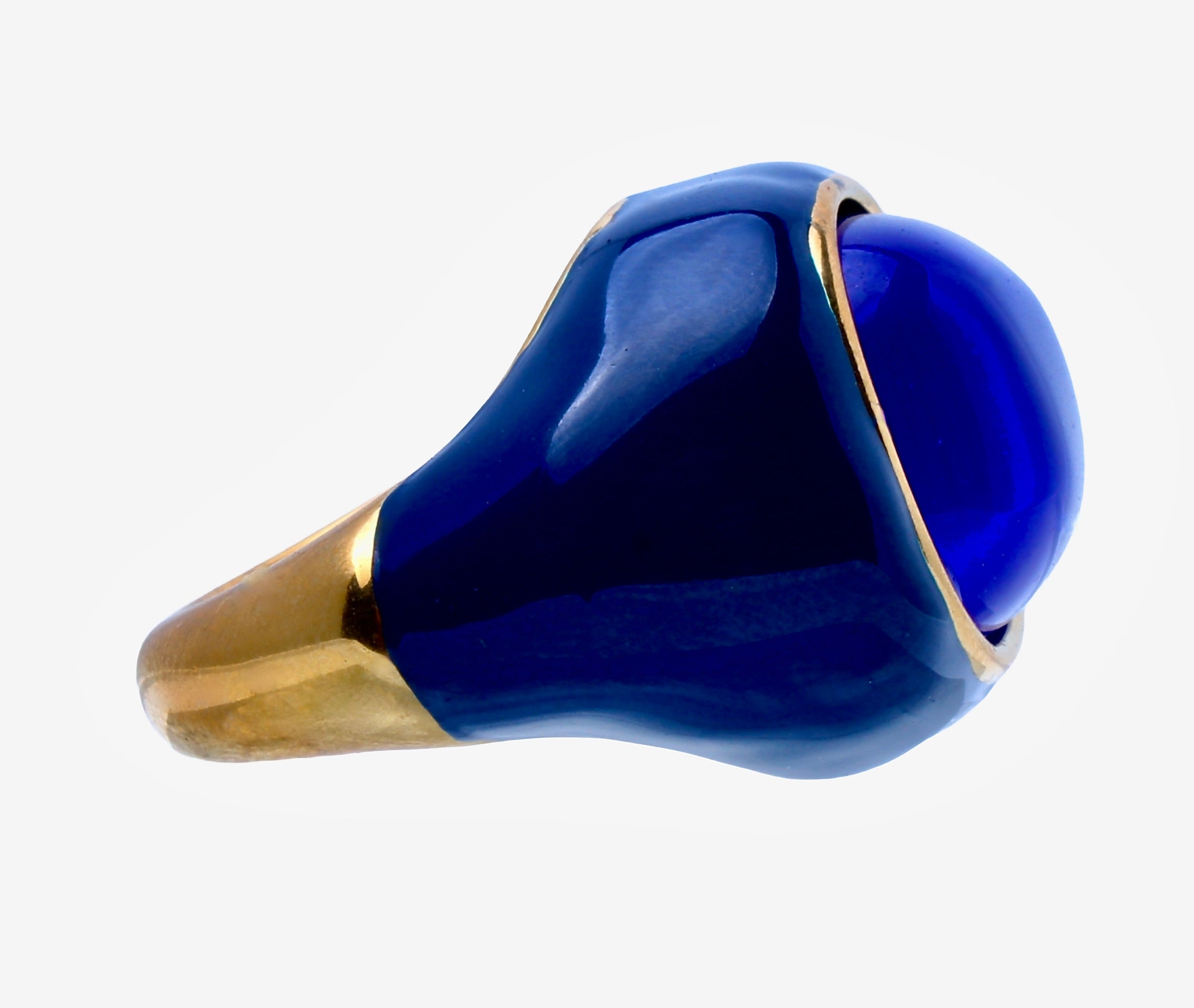 Ingleside Inn –Cobalt Blue Enamel Cabochon